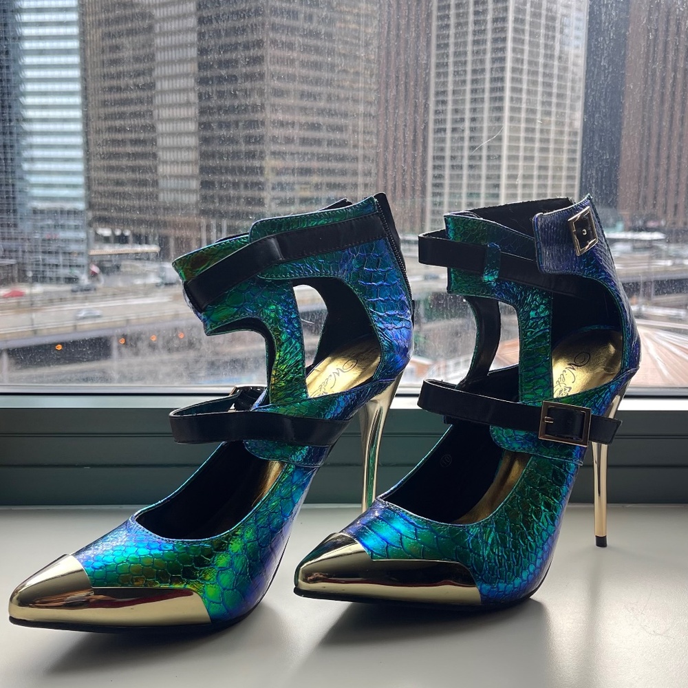 Multi colored heels